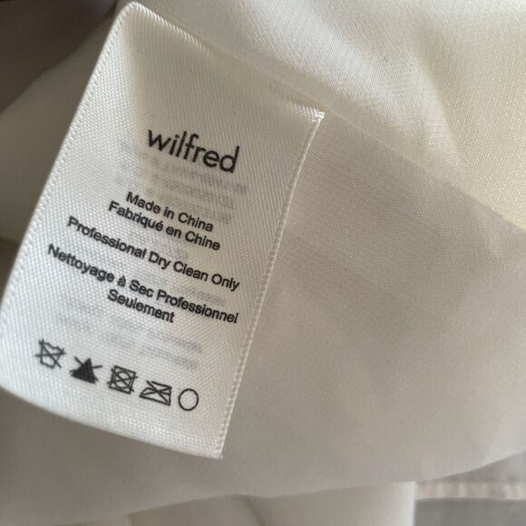 Wilfred Aritzia Max Dress Women’s Medium Short Sleeve Side‎ Slits White - Picture 4 of 5